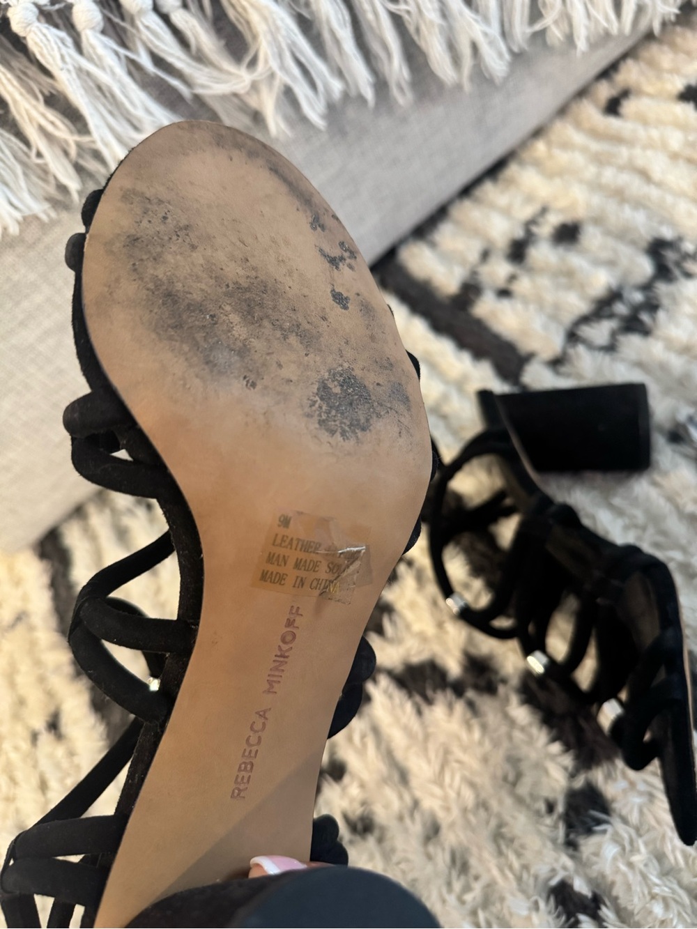 Rebecca Minkoff Apolline Suede Strappy Sandals - Picture 6 of 6